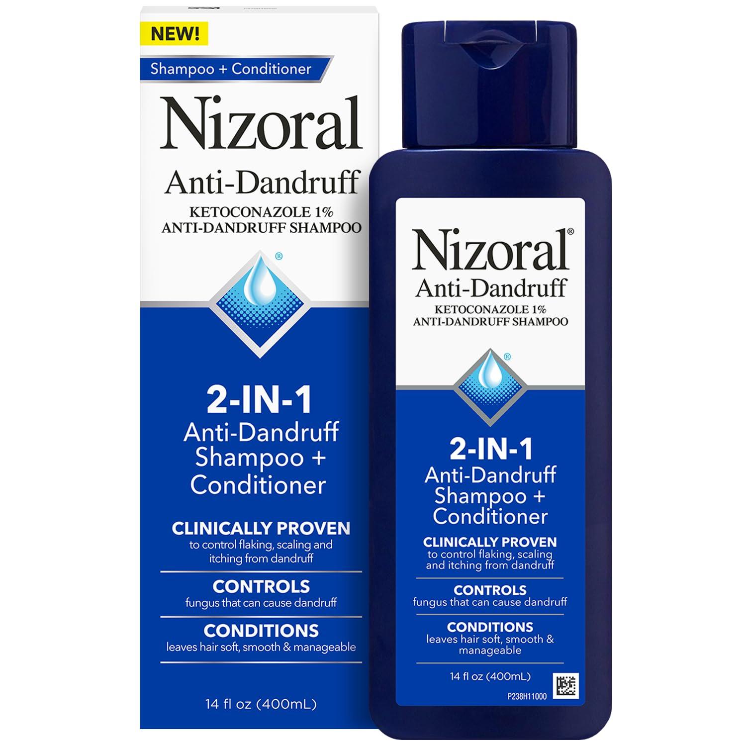 Nizoral Nizoral 2-IN-1 Anti-Dandruff Shampoo & Conditioner with 1% Ketoconazole, 14 fl oz