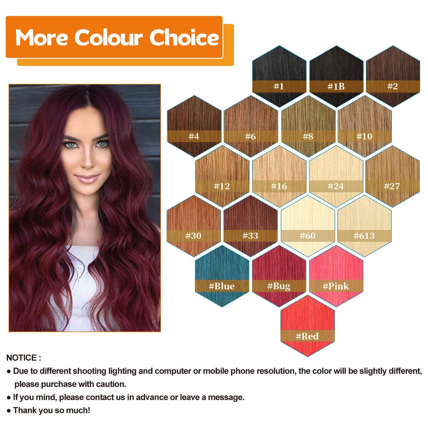 LEJDI U Tip Hair Extensions - Real Human Hair Pre Bonded U Tip Hair Extensions, 50strands/50g Nail Tip Hot Fusions Hair Extensions For Women Salon