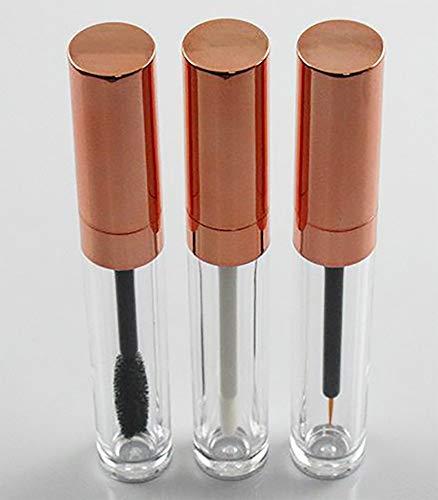 BesYouSel BesYouSel 10 Pack Plastic Eyelash Cream Container Bottle 10ml Eyeliner Tube Refillable Empty Eyelash Growth Oil Bottle Mini Cosmetic Storage Container Portable, Rose Gold