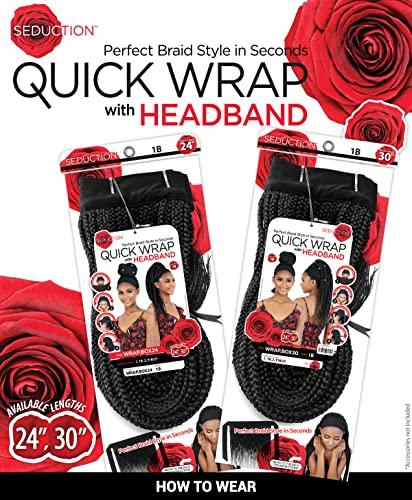Generic Seduction Quick Wrap with Headband Wig WRAP.BX36W Box Braid Wavy 36" (RAINBOW)