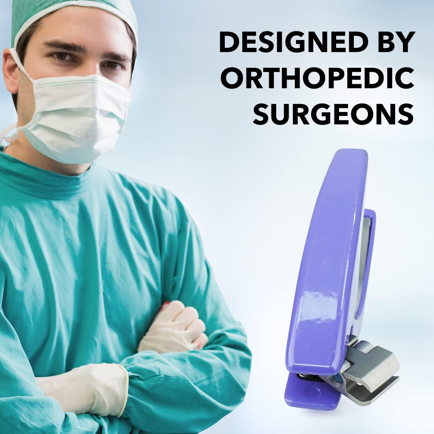 Azurro CLIPPERPRO Omega Select Toenail Clipper - Toe Nail Clipper for Women, Men, and Seniors | Ergonomic, Easy to Grip Small Nail Clippers | Nail Cutters with Steel Blades and 180 Degree Swivel Head