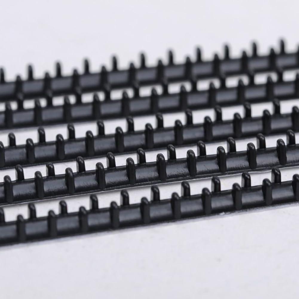 BFLCTTBD BFLCTTBD 10pcs Black Anti-Slip Flexible Rubber Teeth Gripper Strips Self-Adhesive Headbands for DIY Hair Accessories Making 8mm