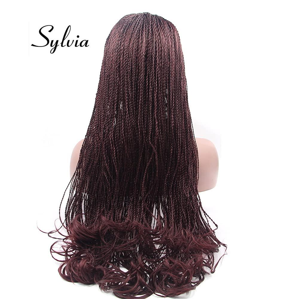 sylvia Sylvia 24inch 99J Braids Pre-twisted African Braiding Hair Knotless Twist Braids Dreadlocks Box Braid Crochet Hair for Black Women