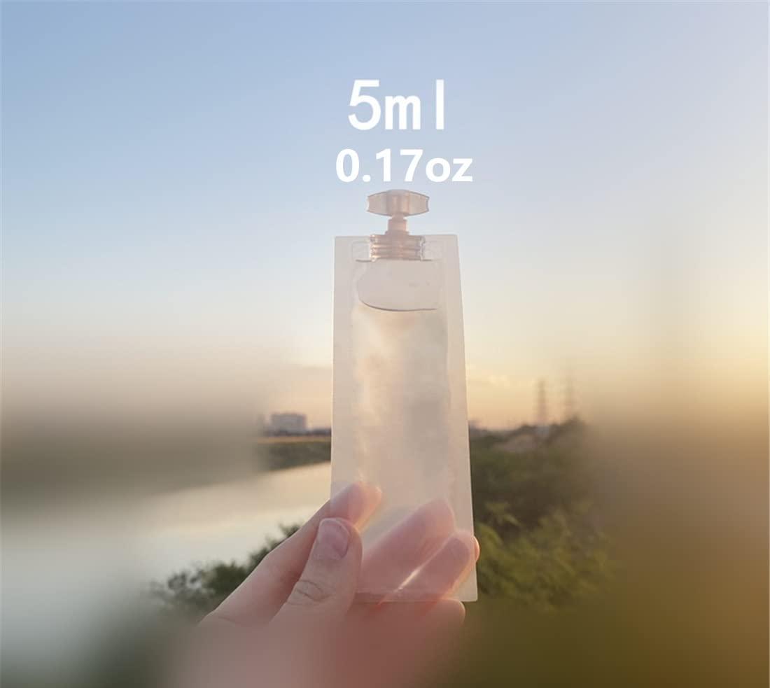 NATX NATX 50Pcs 0.17oz Matte Cream Shampoo Perfume Cosmetic Liquid Spout Pouches Heat Seal Portable Travel Liquid Clear Plastic Empty Packaging Bag Divide bag 5ml