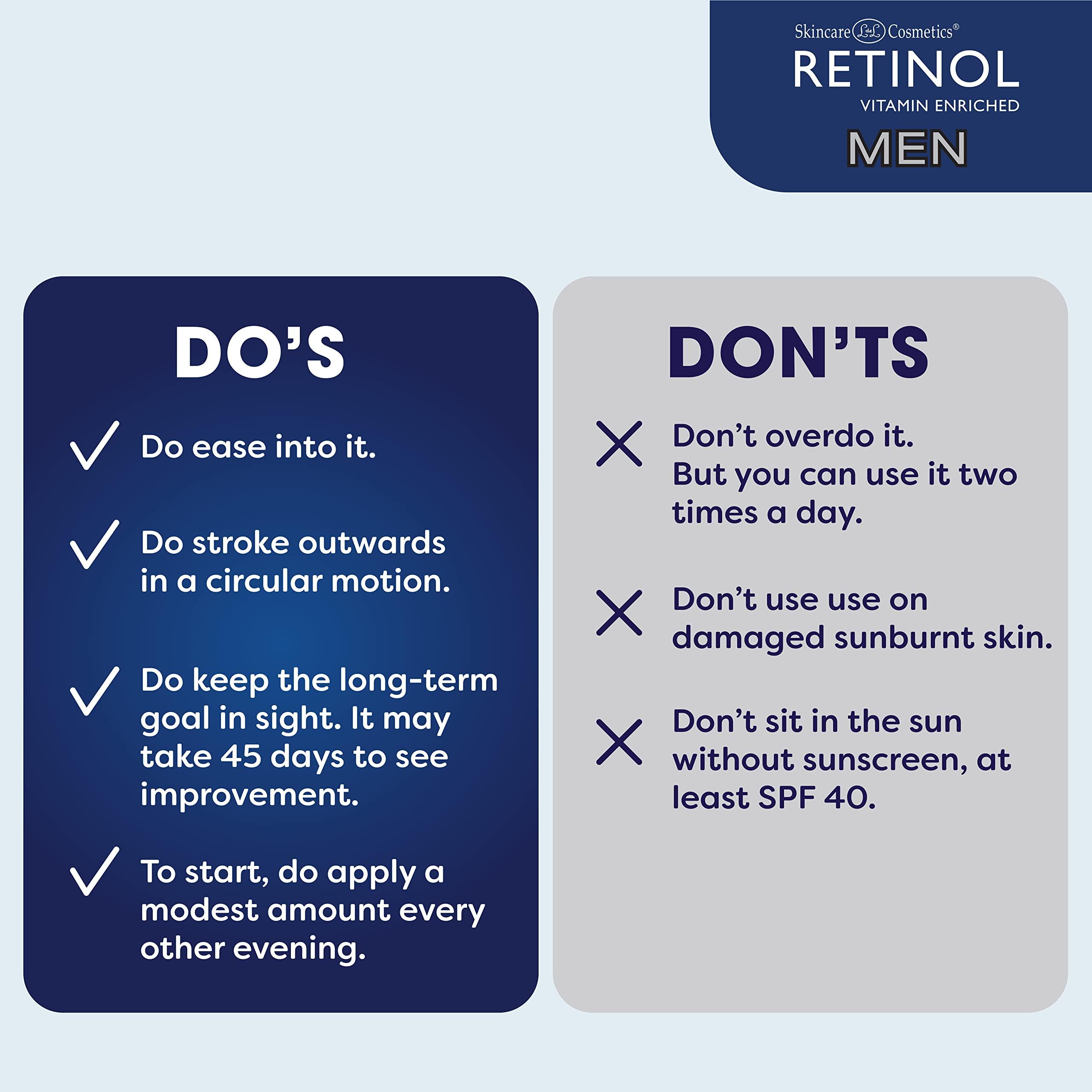 Retinol Retinol Men Moisturizer provide Anti-Aging Benefits of Vitamin A & Deep Hydration Men Anti-Aging Hand Cream For Younger Looking Hands