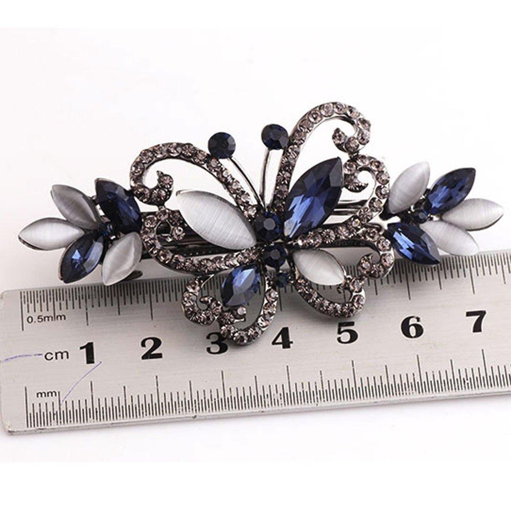 Generic Generic Rhinestone Hair Clips Duck Billed Metal Bow Hair Clips Large Claw Clips Hair Barrettes for Women Fine Hair Wedding Hairpin Bridal Hairpins Delicate Hair Accessories for Girls Women, Purple