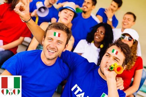 RuiKaLong Italian Flag Tattoos,10 Sheets Italy Flag Temporary Face Tattoos Stickers,40 Pcs Waterproof Sweat Sports National Flag Removable Fake Tattoos For Men Kids Women(Italy)