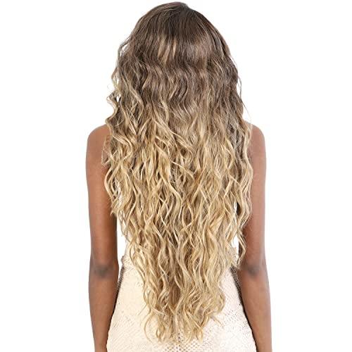 Motown Tress Motown Tress (Ls137.ella - Heat Resistant Fiber HD Invisible Lace Front Wig in F4_27