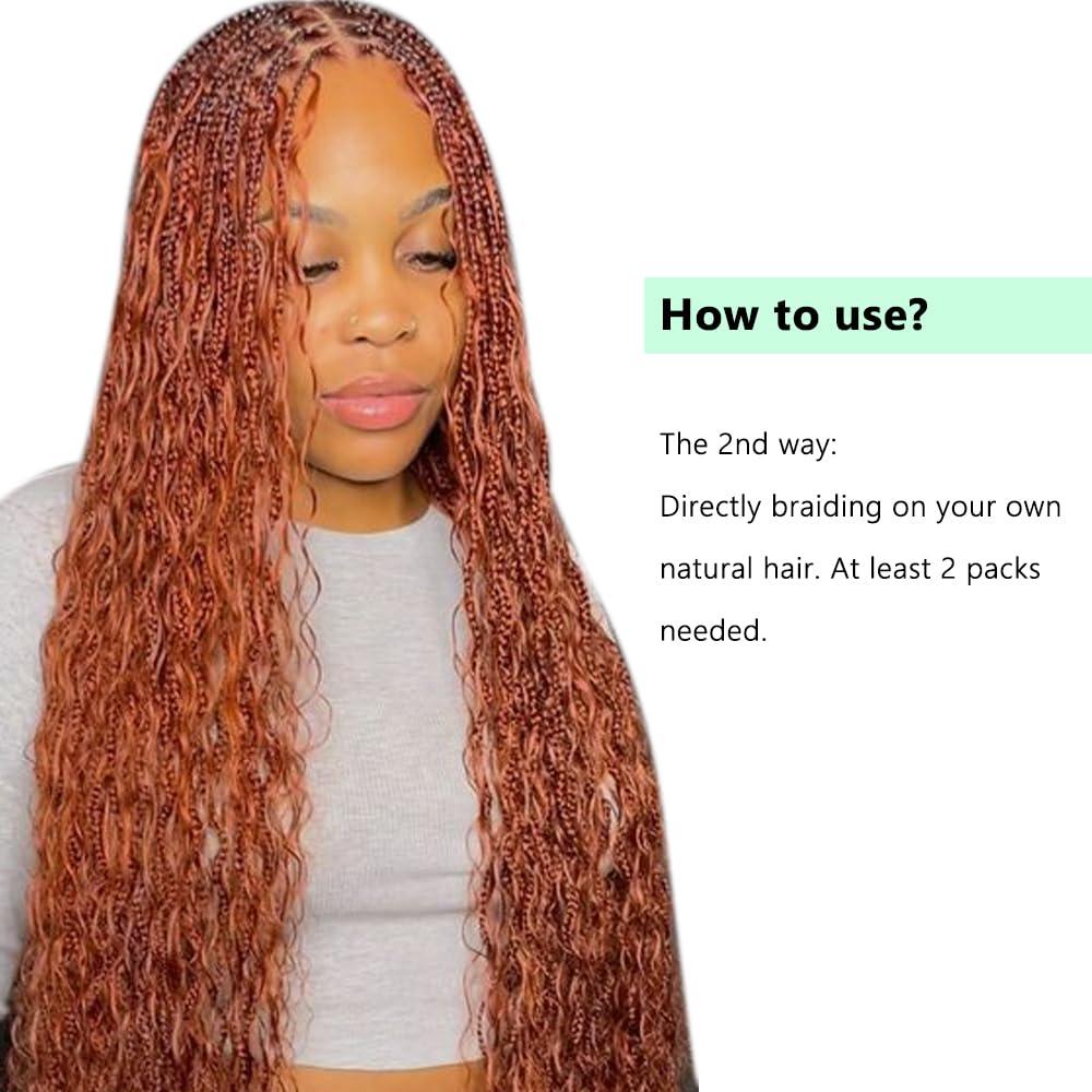 MIMORE Micro Braiding Hair Human Bulk Hair Wet and Wavy Super Bulk 18-100g (1Pack/2Bundles) Virgin Human Braiding Hair for Micro Braids Hair No Weft Human Hair Braid Extension (#350 Ginger Color,Super Bulk)