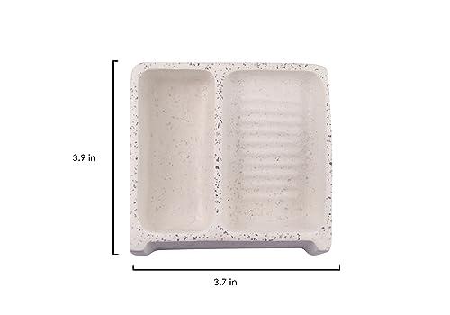 Tweezer Tweezer - Mini Mexican Washboard for Makeup Brush Cleaner Handmade, Brush Cleaning, Washing Tool Cosmetic Brush Clanear, Mexican Lavaderito, Lavadero Miniatura Artesanal, Brush Washer (White)