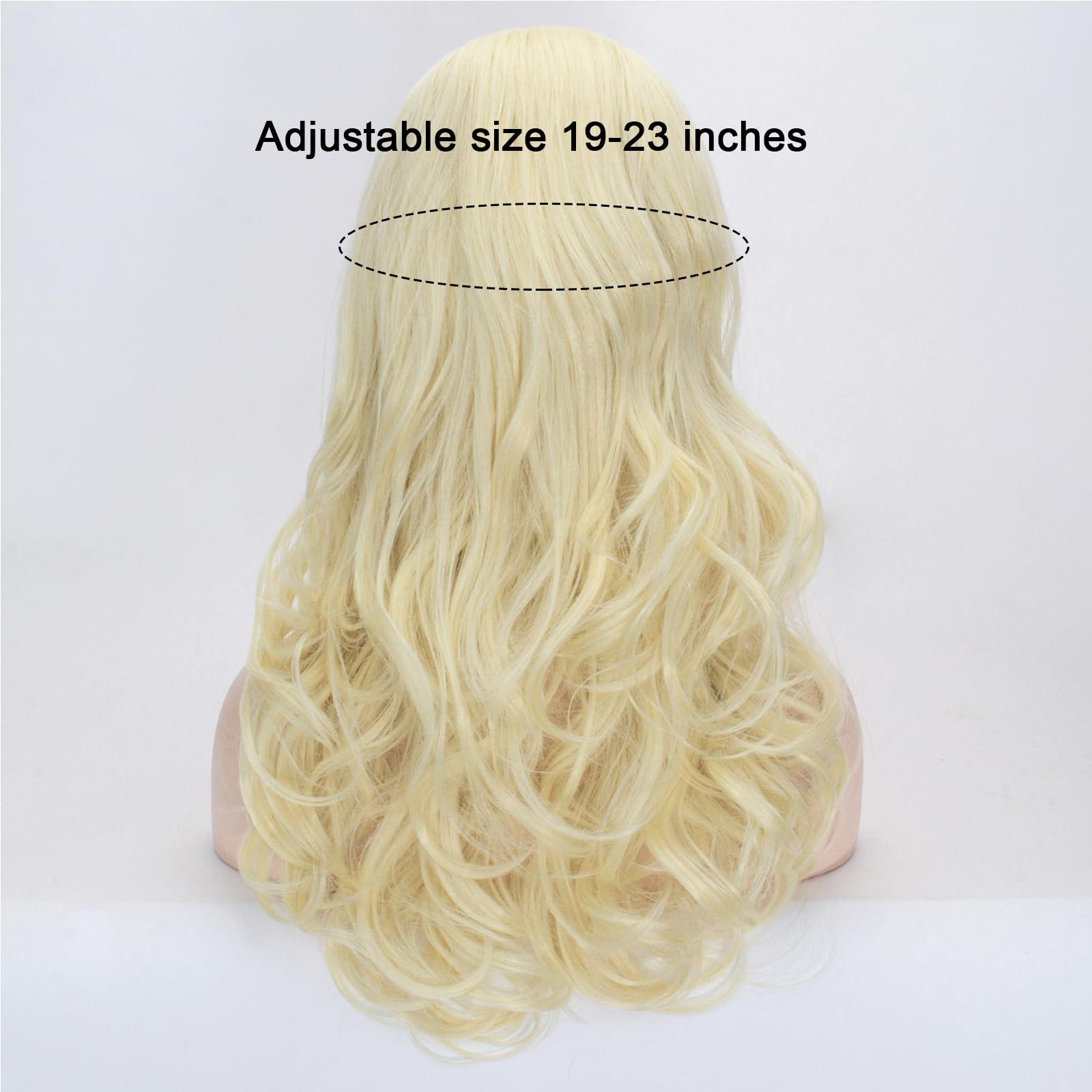 PROBEAUTY Probeauty Long Wave Blonde Bouffant Beehive Wigs Big Curly Wavy Retro Wigs for Women 70s 80s Costume 23 Inch
