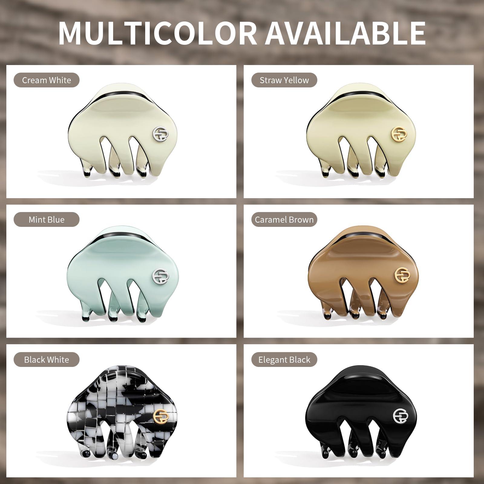 EVITA PERONI EVITA PERONI Hair Clip, Classic Small Claw Clip, Colorful Mini Hair Clips Acetate version