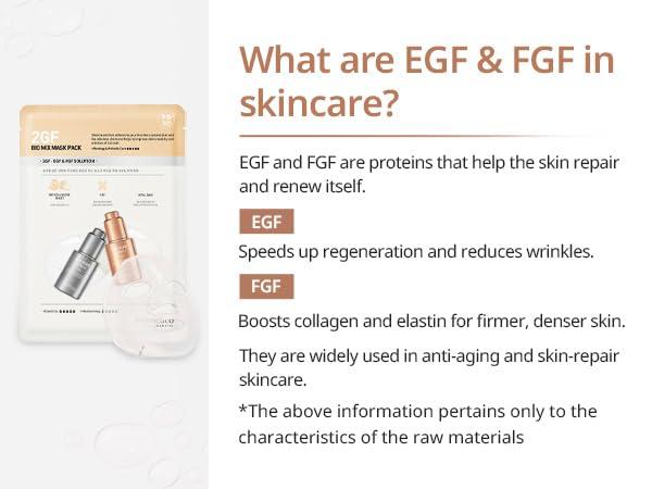 SWANICOCO SWANICOCO Pregnancy Safe EGF FGF (10 PPM) Bio Cellulose Gel Face Mask 2GF Bio Mix Mask Pack Firming Anti Aging Skin Renewal Hydration Korean Skincare (10 Pack)