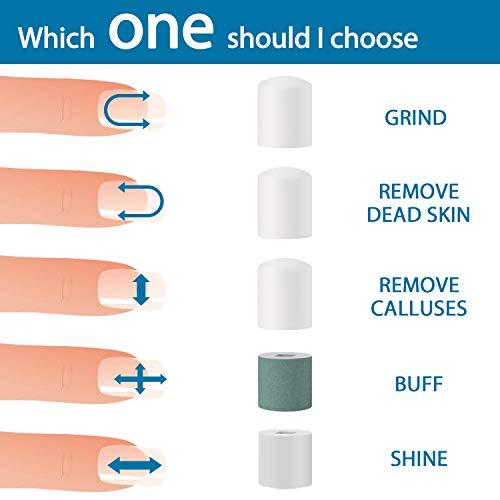 DenniesCare DenniesCare Electric Nail Buffer Rechargeable Nail Buffer Drill and Polisher Easily File for Naturally Beautiful Looking Nails Electric Manicure Pedicure Tool Nail Buffer and Shine Kit