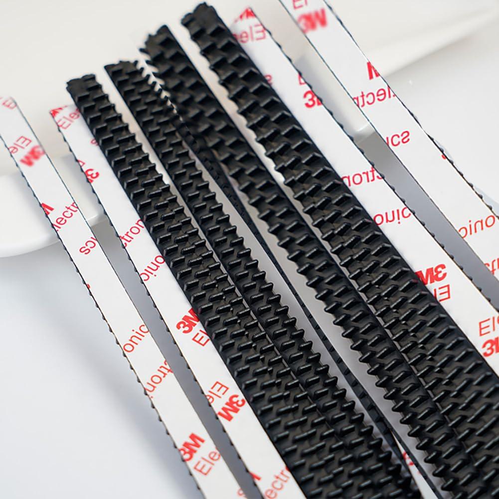 BFLCTTBD BFLCTTBD 10pcs Black Anti-Slip Flexible Rubber Teeth Gripper Strips Self-Adhesive Headbands for DIY Hair Accessories Making 8mm