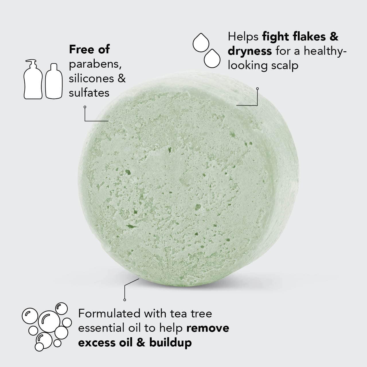 Kitsch Kitsch Tea Tree & Mint Clarifying Bar Shampoo & Stainless Steel Shower Caddy with Suction Cup with Discount