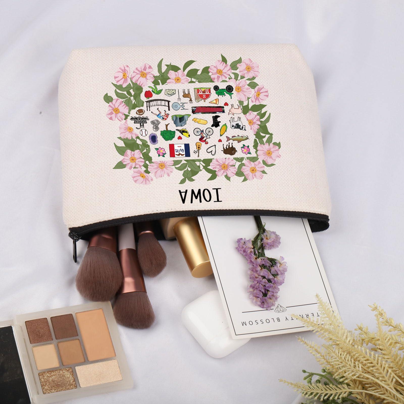 JNIAP JNIAP Iowa Favorite Gift Iowa Home Cosmetic Bag Iowa Souvenir Gift For Midwest (Iowa Bag)