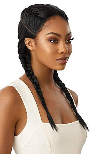 Outre Outre LACE FRONT WIG SWISS X-DOUBLE FRENCH 4 PART BRAID Heat Resistant Vixen Cap Contruction Pre-Plucked Pre-Styled Comfortable Wear Easy Maintenace - ALEKA YAKI (DR30)