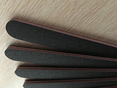 esowemsn 10 PCS Professional Double Sided Nail Files Emery Board Grit Black Gel Cosmetic Manicure Pedicure