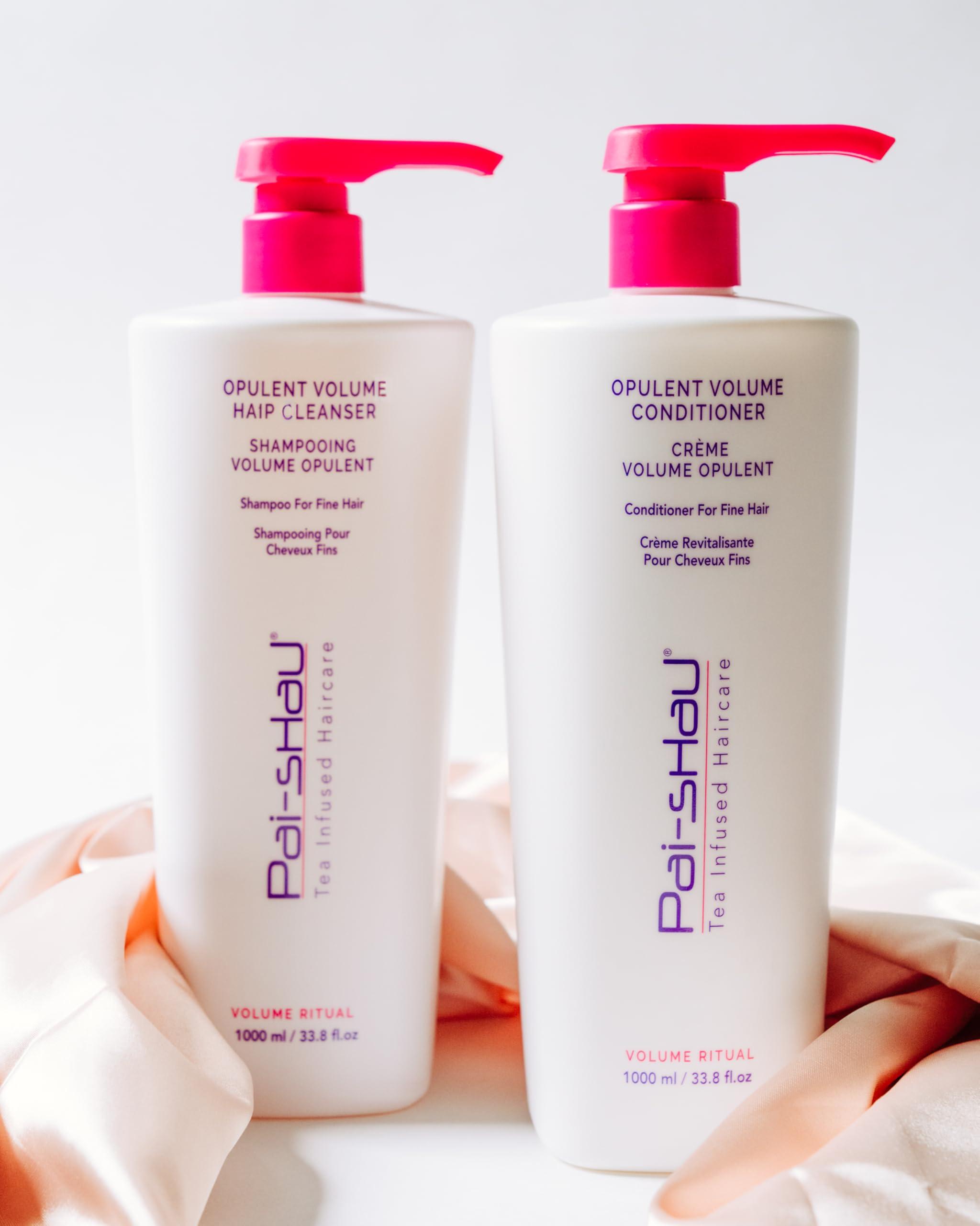 Pai-Shau Pai-Shau Opulent Volume Cleanser and Conditioner Duo Set - Volumizing Cleanser and Conditioner for Thin Hair - Provides Improved Volume and Hydration - Shampoo for Women - 33.8 Fl Oz each