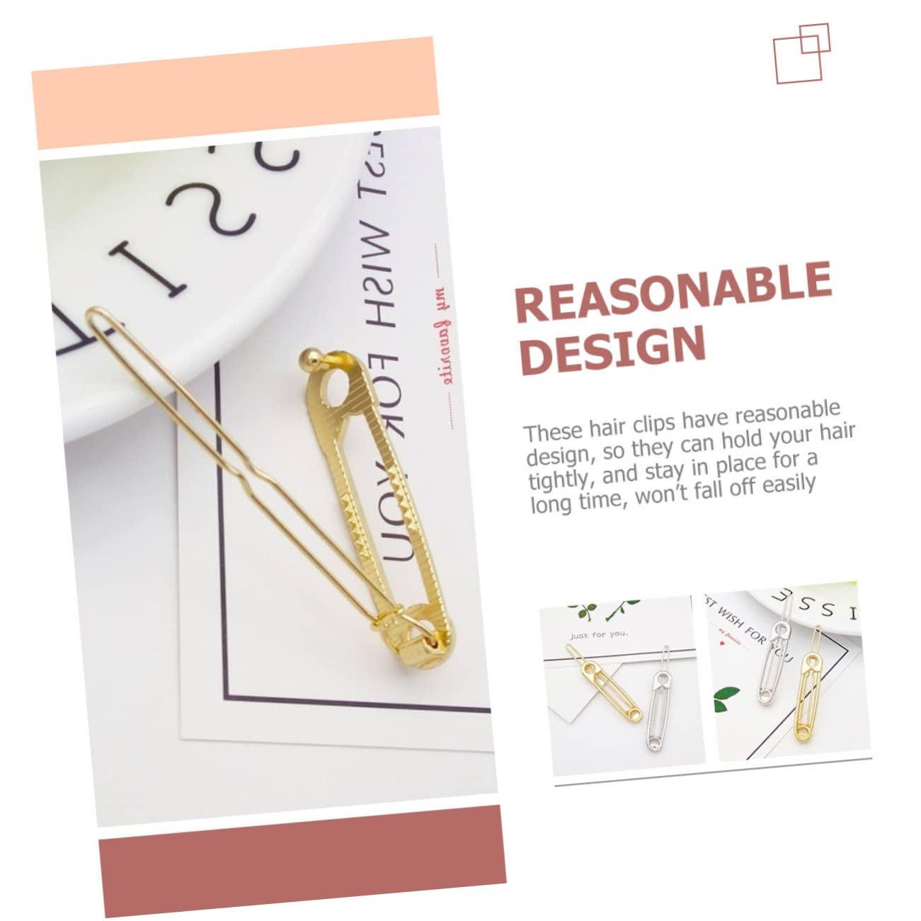 Beatifufu 12pcs Pin Hairpin Safety Pin Hair Clamp Hair Clips for Women Hair Clips for Girls Woman Hair Clips Safety Pin Hair Clip Pin Hair Barrettes Hair Accessories for Women Hair Pin