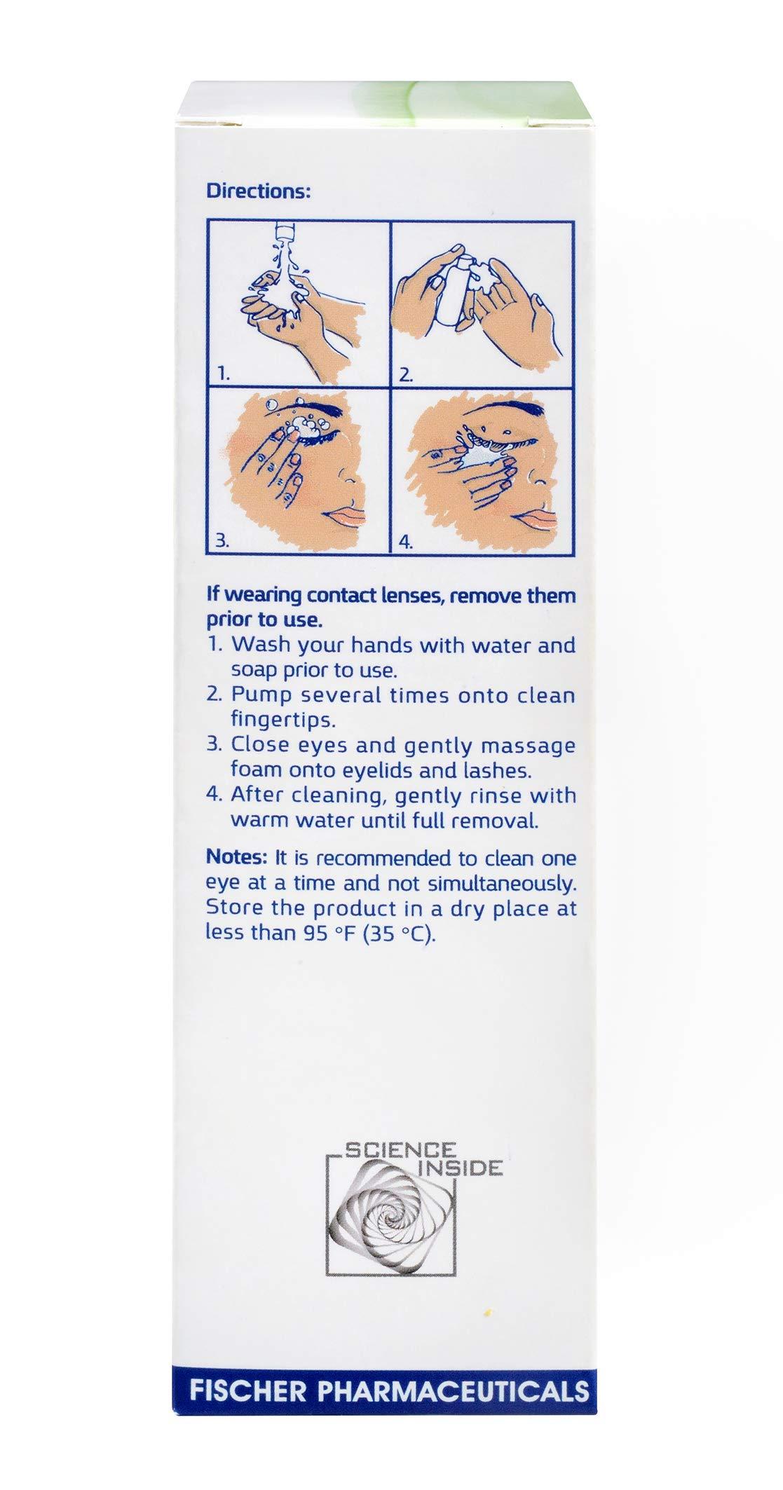 Dr. Fischer Dr. Fischer Eye Wipes and Eyelid Cleanser, Eyelash Foam. Hypoallergenic Eye Care for Demodex Blepharitis Allergy