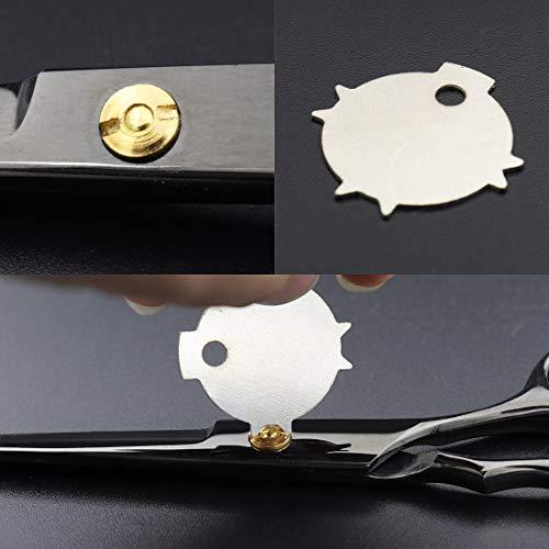 FARI FARI Hair Cutting Scissors Kit with Combs, 6.0 Inches Barber Haircut Thinning Scissors Hairdressing Shears Set with Lether Scissors Case for Salon and Home (Black)