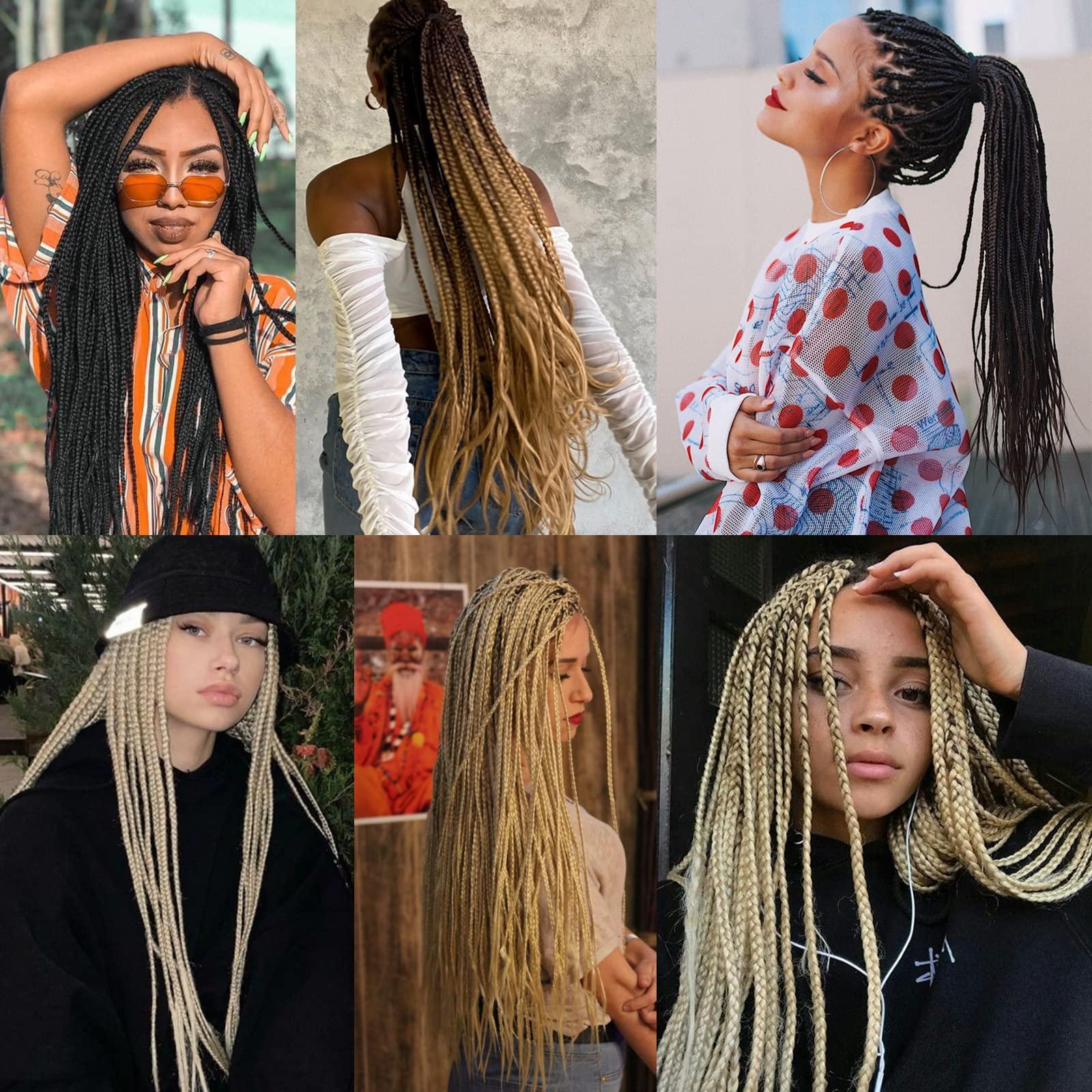 Union Beauty Unionbeauty Pre Streched Braiding Hair 30 Inch 8 Packs Ombre Brown Blonde Long Brading Hair Soft Yaki Texture Easy Braid Hair for Braids Hot Water Setting Synthetic Crochet Hair Extensions (1B27613#)