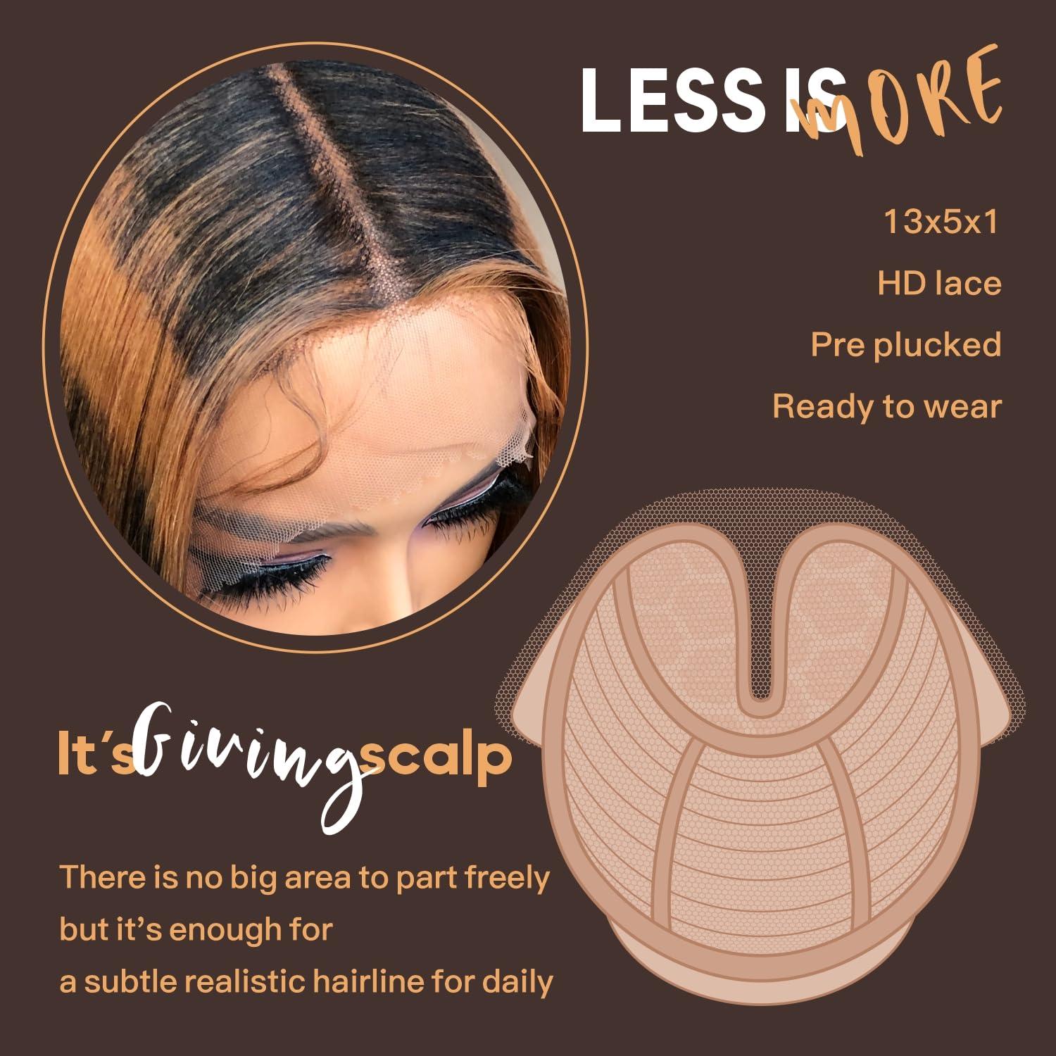 BrownBomb BrownBomb Raccoon Tail Wig Synthetic Lace Front Wig Animal Print Straight Wig, Blonde and Brown Stripes Wig Tiger Print, y2k Wig Raccoon Hair Wigs 26inch