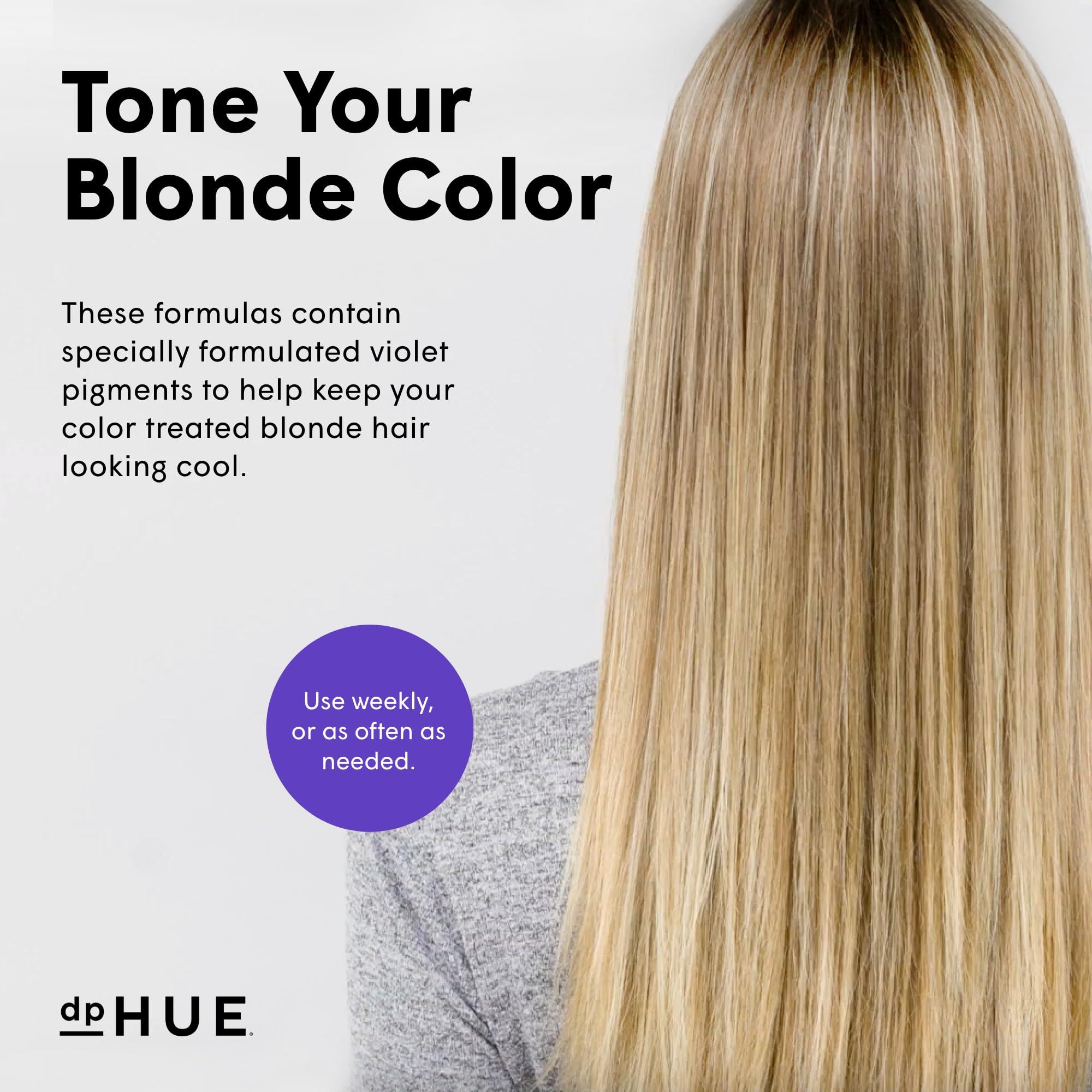 dpHUE dpHUE Cool Blonde Shampoo (8.5 oz) + Conditioner (6.5 oz) - Purple Shampoo and Conditioner for Color-Treated Hair, Neutralizes Brassy Tones