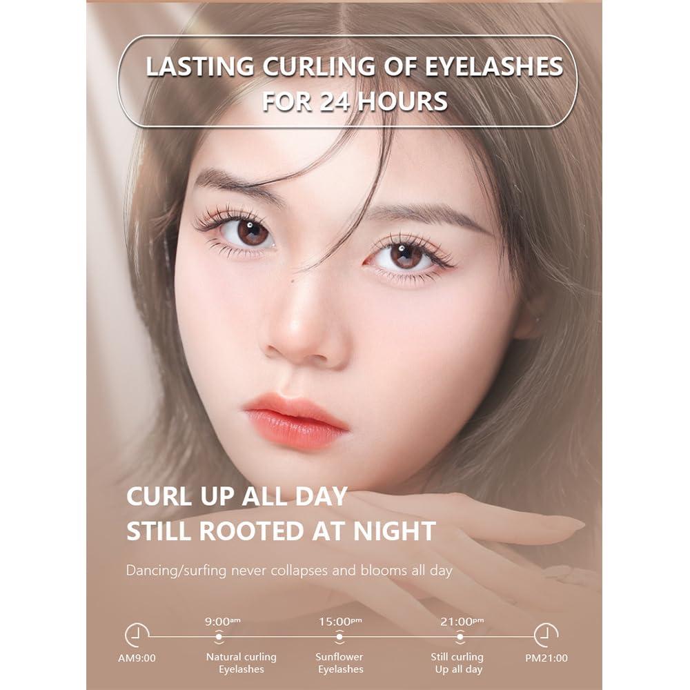 SBTRKT 5D Push Heated Eyelash Curler, Heated Eyelash Curler Eye Lash Curler, Push Up Eyelash Curler, USB Rechargeable Electric Eyelash Curlers, Quick Long-Lasting, Simply and Efficiently (Black)