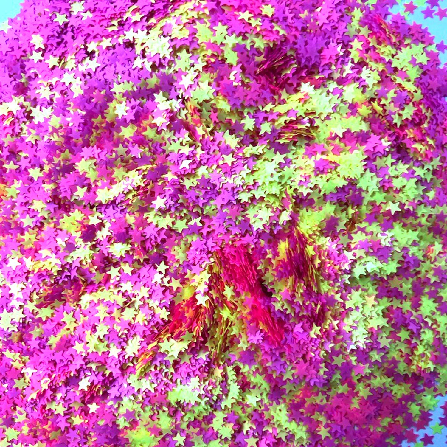 Neva Nude Neva Nude Face and Body Glitter Keychain - Chunky Glitter in Aloe for Festivals, Raves, and More | Cosmetic Grade | Super Sparkly (Mayan Raveress NEON Blacklight Yellow Pink Orange Glitz Grenade)