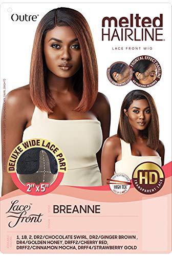 Outre Outre Melted Hairline Lace Front Wig HD Transparent Lace Deluxe Wide Lace Part 2x5 BREANNE (1B)