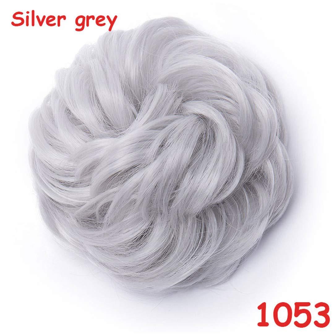 Aonmg Synthetic hair buns Hair Scrunchie s Hair Piece Wrap Ponytail Hair Tail Updo Fake Hair Bun Hair Piece 1053-thick
