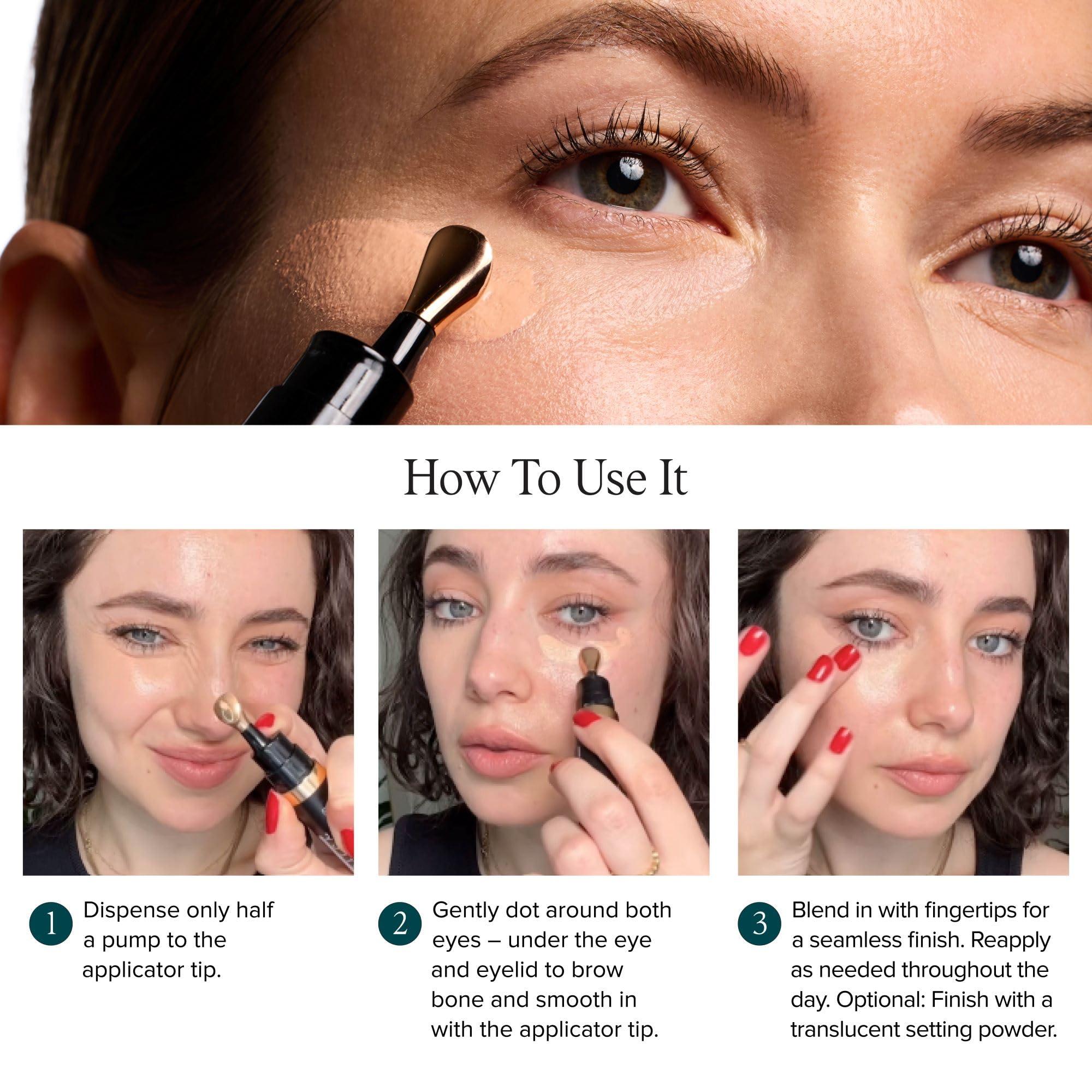 DRMTLGY DRMTLGY Luminous Eye Corrector SPF 41, Under Eye Color Corrector for Dark Circles, Anti-Aging Tinted Eye Cream, Hydrating Eye Serum with Peach Undertone FSA/HSA Eligible, Medium