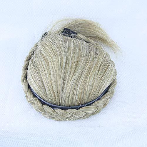 Aonmg Aonmg 8 Colors Synthetic Hair Fringe Black Blonde HAir fake bangs With Braided Hair Clip Hairpieces Accessories 4/27HL 6inches