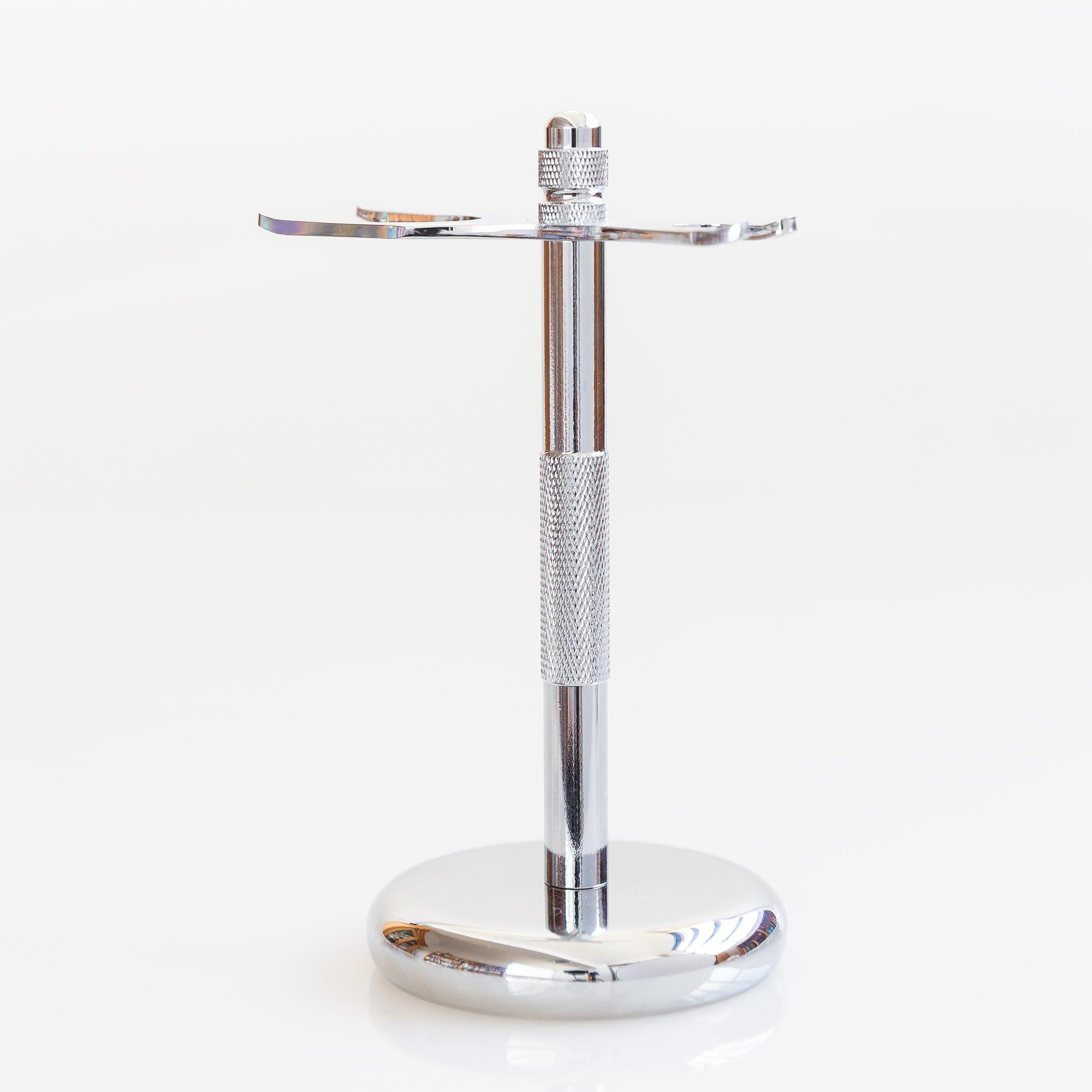 Bevel Bevel Safety Razor & Shaving Brush Display Stand with Non Slip Base, Dual Shave Stand Designed to Prevent Water Damage, Improve Hygiene and Protect Shaving Kit