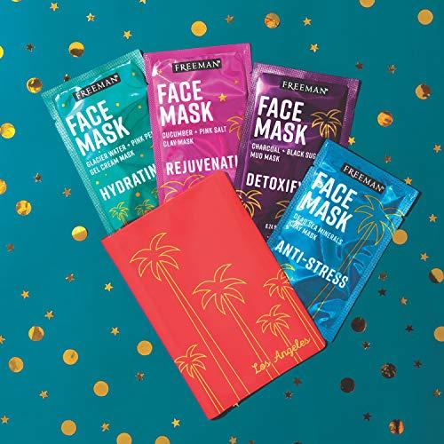 FREEMAN Freeman Beauty Passport to Glow Face Mask Set for Skin Care, With Charcoal, Clay, and Mud Masks, Set of 5