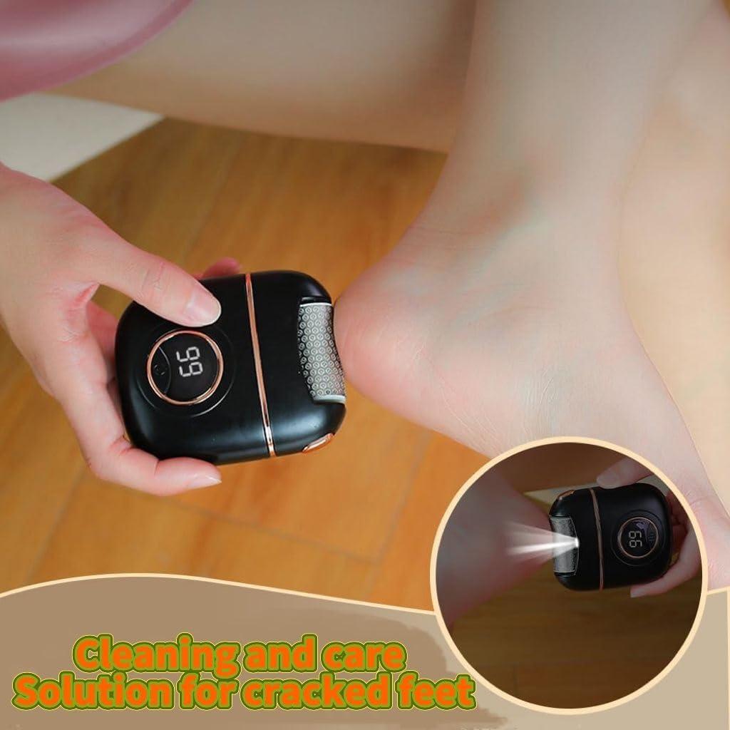FENGKUI Electric Foot File,Foot Grinder,Electric Callus Remover for feet, Upgrade Digital Electric Foot Polisher,Electric Foot File Grinding Machine,Foot File Electric,for Heels, Arches, Soles(Gray)
