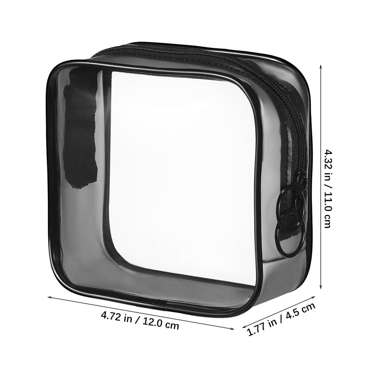 Baluue Baluue Clear Makeup Bags with Zipper, 5\" Travel Cosmetic Bag TSA Approved Square Cosmetic Bag, Clear Makeup Bags Waterproof Pouches Portable Storage Bags for Make Up Toiletry