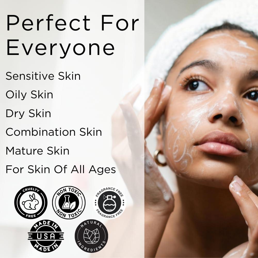 Sumbody Sumbody Face Wash for Women & Men Goat Milk Cleanser (4oz) Cruelty Free Face Wash, Organic Gentle Face Cleanser with AHAs & Vitamins for Sensitive Skin, Day and Night Face Wash Cleanser for Dry Skin