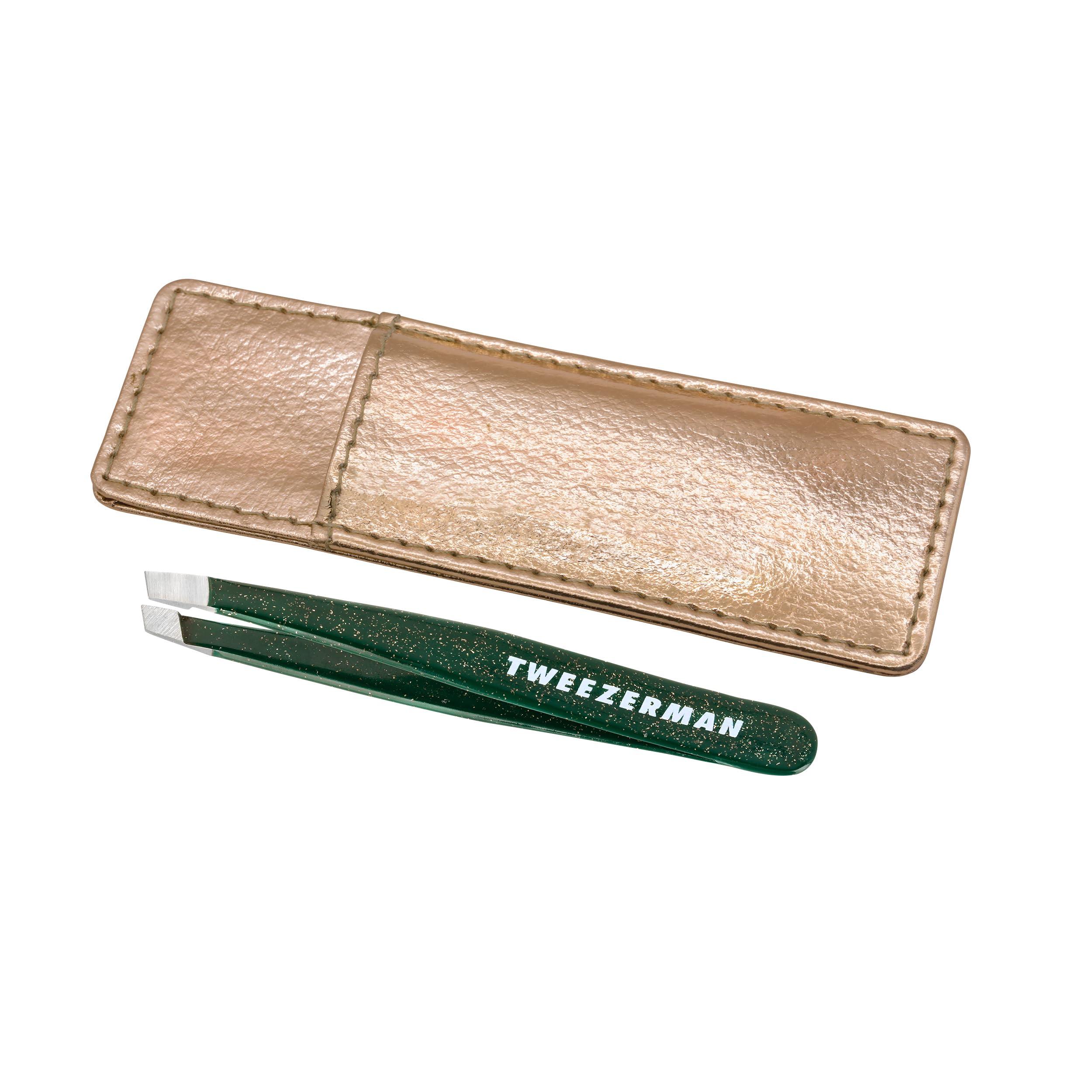 Tweezerman Tweezerman Enchanted Garden Mini Slant Tweezer with Case - Eyebrow Tweezers for Women and Men