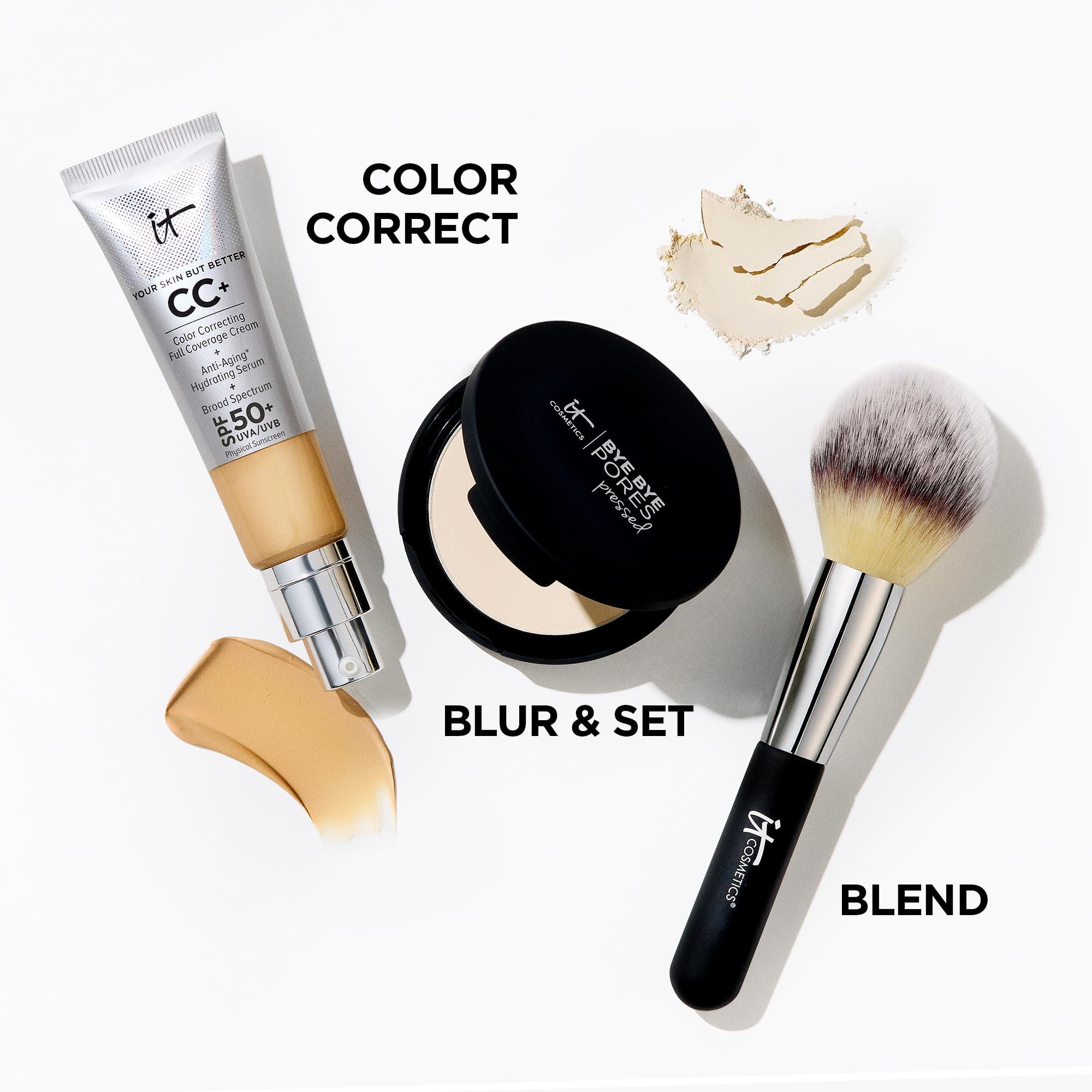 IT Cosmetics IT Cosmetics Bye Bye Pores Pressed Finishing Powder - Universal Translucent Shade - Contains Anti-Aging Peptides, Hydrolyzed Collagen & Antioxidants - 0.31 oz