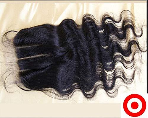 DaJun 10" High Quanlity Bleached Knots 3 Part Lace Front Closure 4"4" Chinese Virgin Human Hair Body Wave Natural Colour (trademark:DaJun)