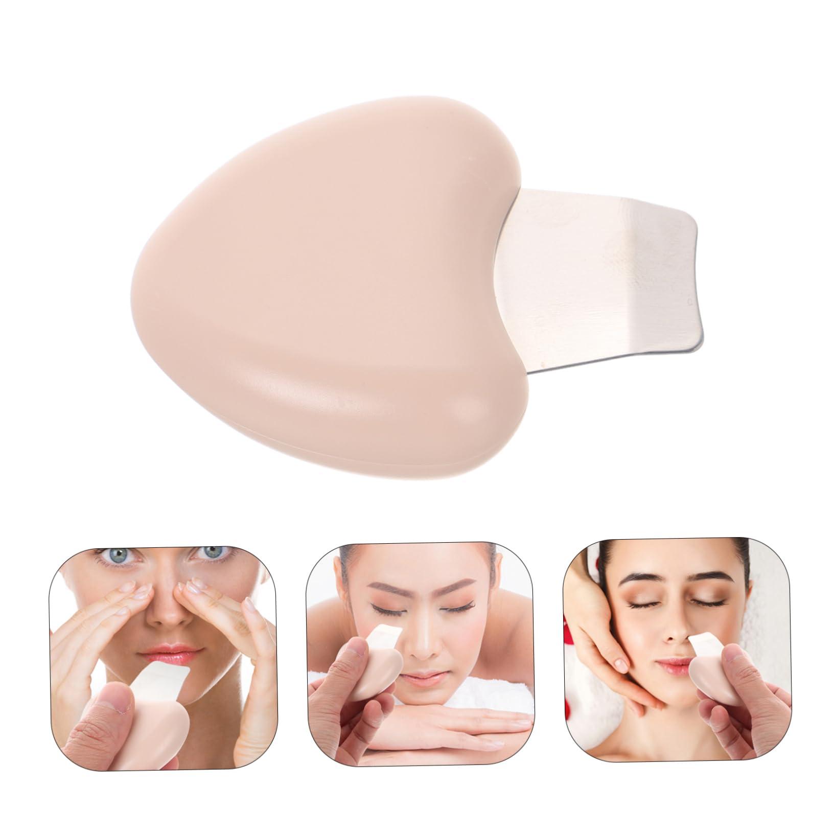 FOMIYES FOMIYES Blackhead Shovel Blackhead Scraper Pimple Remover Facial Pimple Extractor Face Blackhead Extractor Stainless Steel Pimple Extractor Metal Pimple Removal Tool Plastic Beige