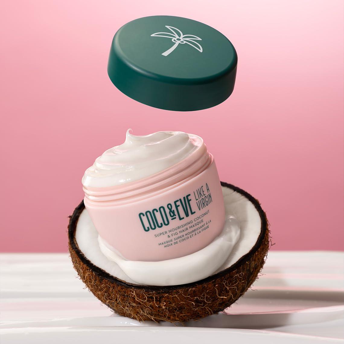 Coco & Eve Coco & Eve Like a Virgin Hair Masque - Coconut & Fig Hair Mask for Dry Damaged hair with Shea Butter & Argan Oil for Hair Repair & Hydration | Deep Conditioning Mask Hair Treatment (212 ml)