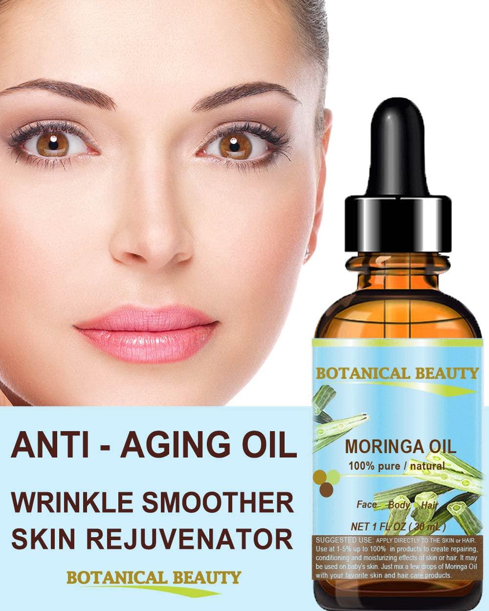 Botanical Beauty Botanical Beauty Moringa Oil 100% Pure Natural Undiluted Cold Pressed Carrier Oil. 1 Fl.oz.- 30 ml. for Face Skin, Hair, Lips, Nails. Rich in Vitamin C, Vitamin E