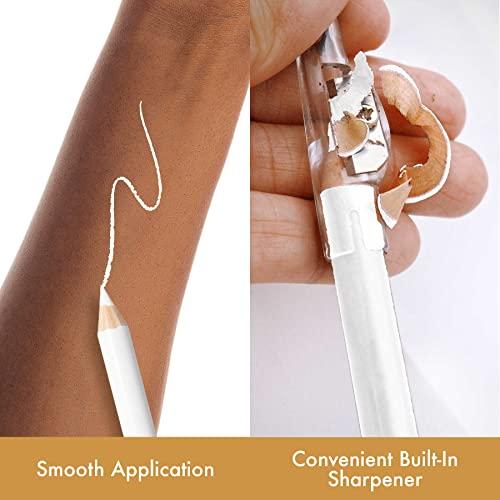 Red by Kiss Red by Kiss 3PCS Barber Pencil with Built-in Sharpener Edge Hairline Razor Trace Pencils Beard Guide Beard and Hairline Outliner Pencils (White)