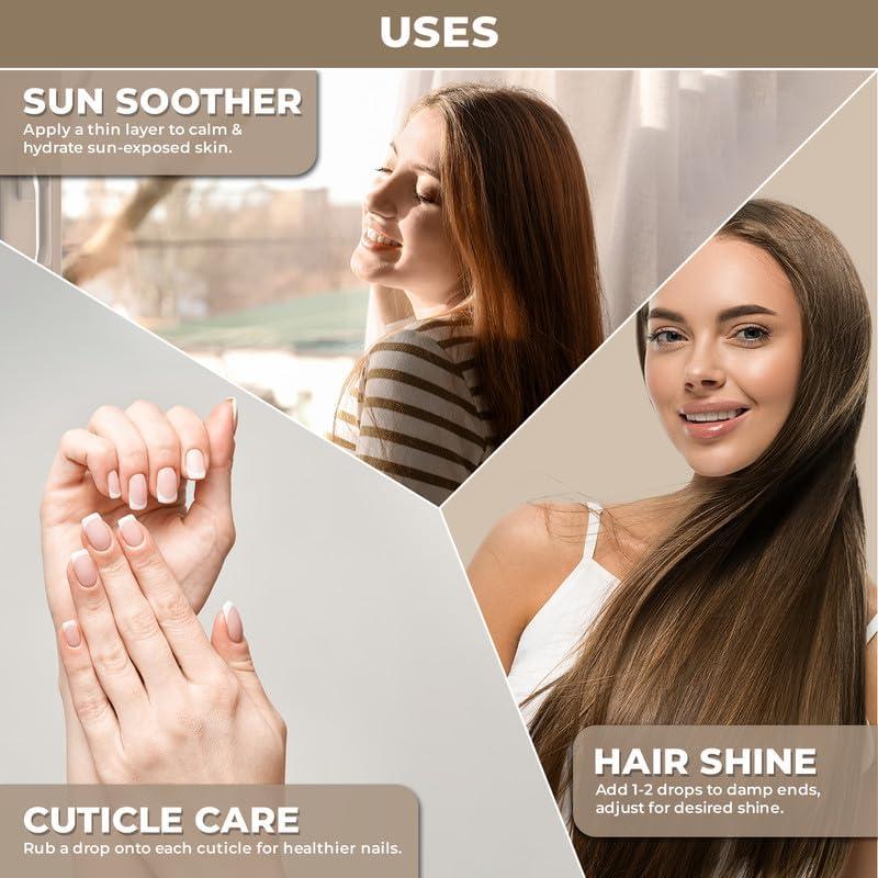 The Organic Forest  VEGAN . PURE . NATURAL Pure & Natural Macadamia Oil for Essential Oil Mixing - Cold-Pressed Carrier Oil for Hair & Skin - Hydrating Macadamia Nut Oil for Hair Health, Macadamia Hair Oil for Skin Moisturization