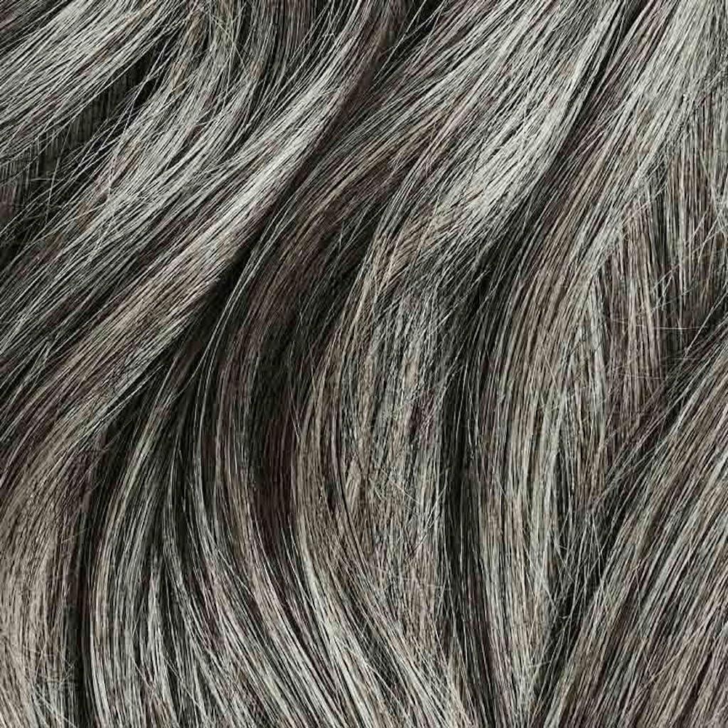 Luxy Luxy Hair 16\" Light Gray Thinning Hair Fill-Ins Clip-In Hair Extensions (80 grams) 100% Remy Human Hair, Coverage for Thinning Hair, 6-Piece Set, Blends Easily